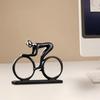 Yousheng Black Cycling Sculpture Resin Bike Rider Statue for Bicycle Sport Enthusiasts Riding Man Desktop Ornaments for Home Office Table Shelf TV