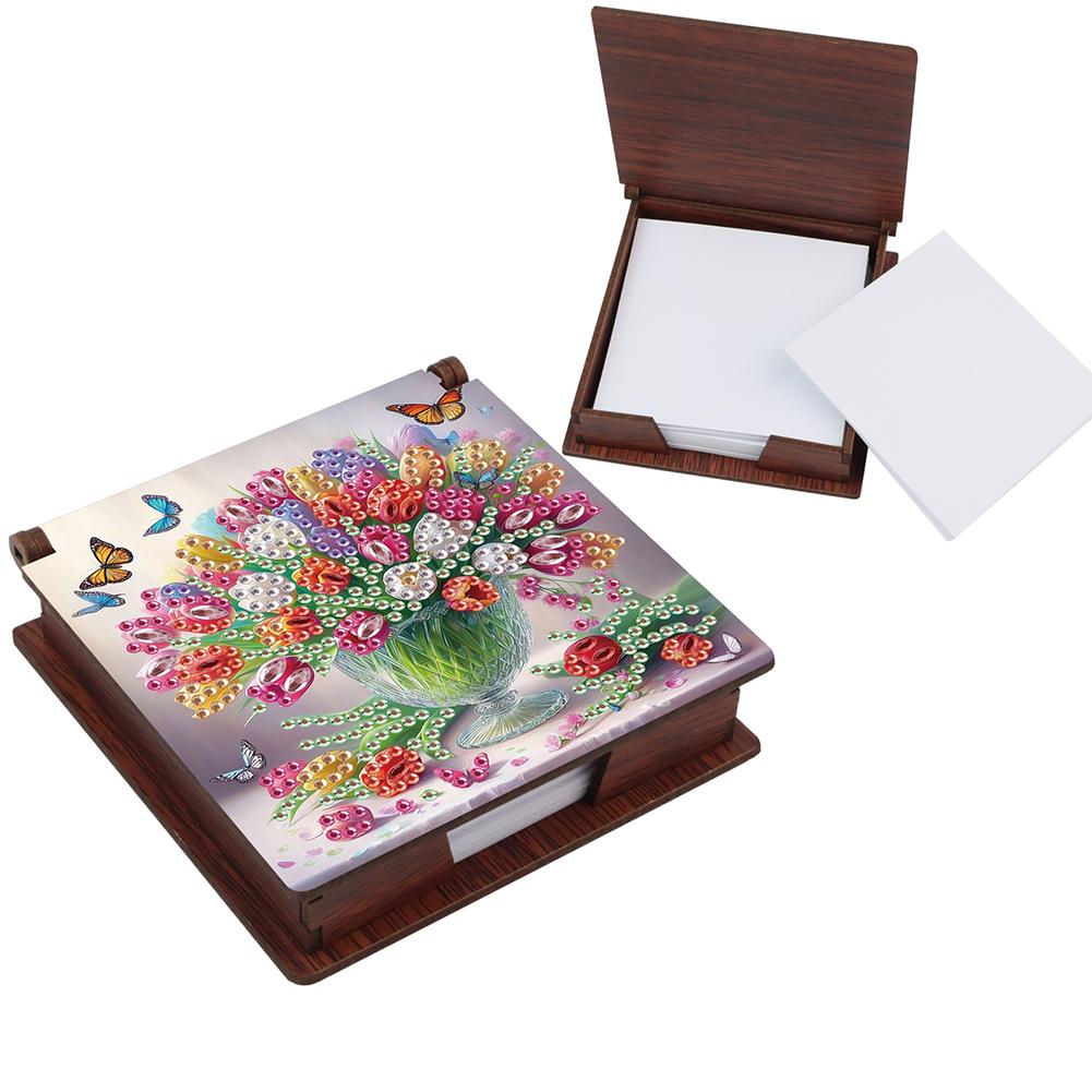 High Heels Diamond Art Note Box Contains 160 Sheets of Paper Gem Art Sticky Note Holder Gem Painting Memo Pad Holder Mosaic Kit