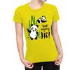 1Tee Womens Just Saying Hi Panda T-Shirt