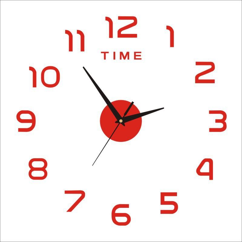 Creative Decorative Wall Clock Oversized Diy Acrylic Wall Clock European Style Living Room Wall Sticker Clock Living Room