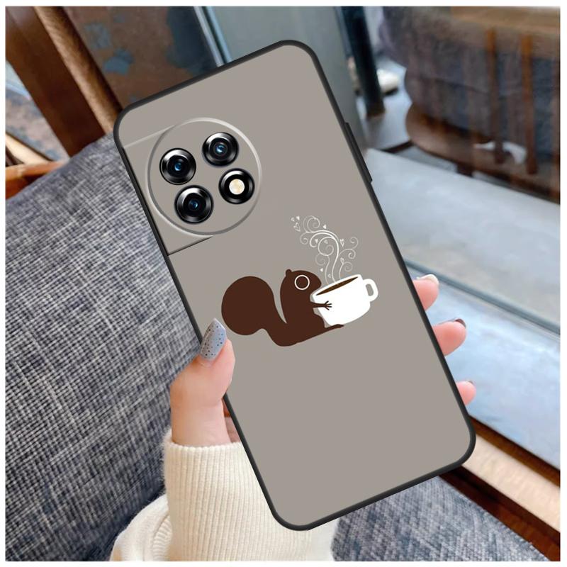 Cartoon Animal Squirrel Case For OnePlus 13R 13T 12R 10R 10T 15 13 12 11 10 9 Pro Nord 5 CE 2 3 4 Lite N20 N30 Coque