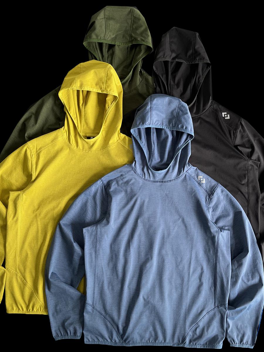 

Quick-Dry Color Block Mountain Style Hoodie - Lightweight Long Sleeve Cycling Jacket 2XL (approx. 75-82.5 kg) чёрный