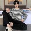 Men Pajamas Set Spring Cotton Casual Sleepwear Minimalist Style Long Leisure Homewear Fashion Boys Nightwear