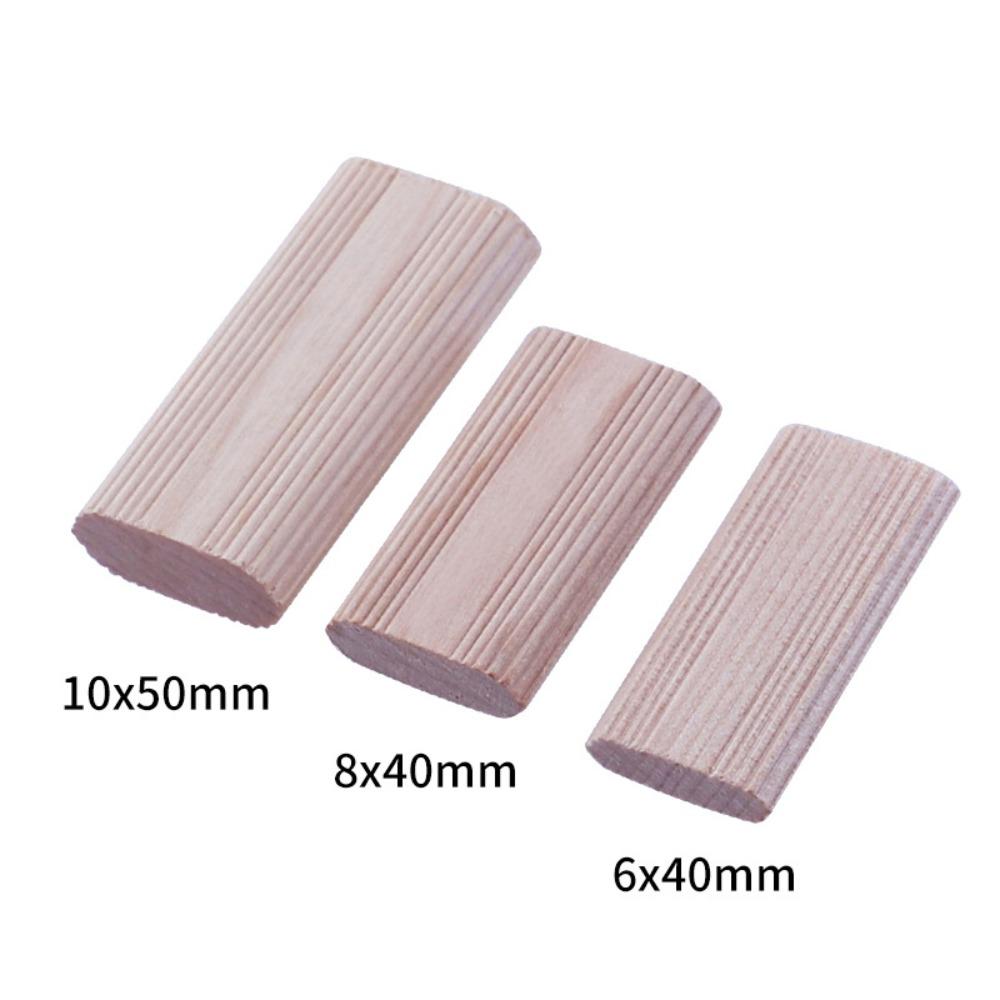 50/100Pcs Beech Wood Furniture Splicing Connectors Wooden Dowel Connectors  for Woodwork