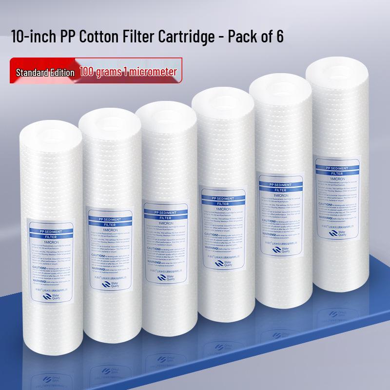 Universal 10-Inch PP Cotton Pre-Filter for Water Purifier, 1/5 Micron Filtration