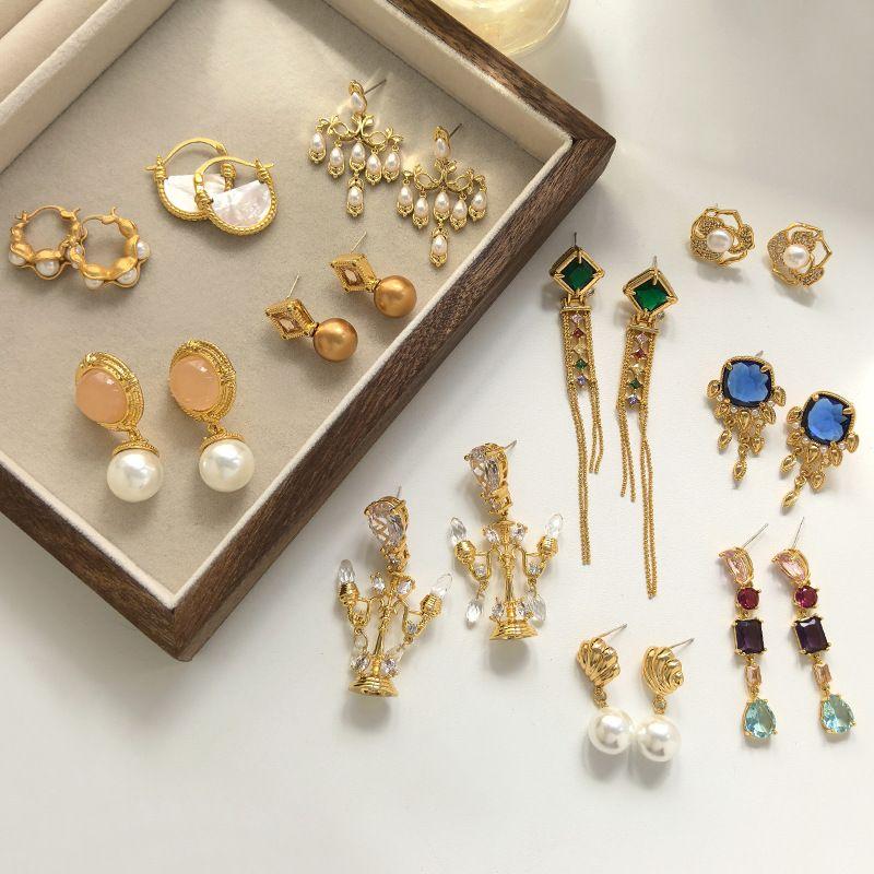 Welfare Fancy Accessible Luxury Spring/Summer New Arrival Earrings Necklace Fashion Elegant Vintage Earrings Trendy Niche Accessories