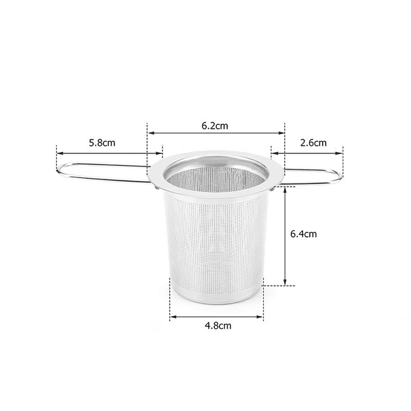 LMETJMA Tea Infuser Basket Stainless Steel Tea Strainer Tea Filter With Small Strainer And Lid Tea Diffuser For Loose JT340
