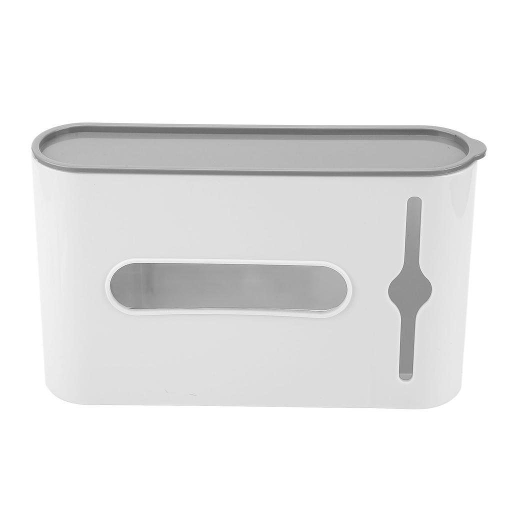 Grocery Bag Dispenser Visible Window Design Large Capacity Dustproof Lid Plastic Bag for Kitchen Bedroom