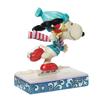 Enesco Peanuts by Jim Shore Snoopy and Woodstock Ice Skating Figure 6013050 6.25" Multicolor,
