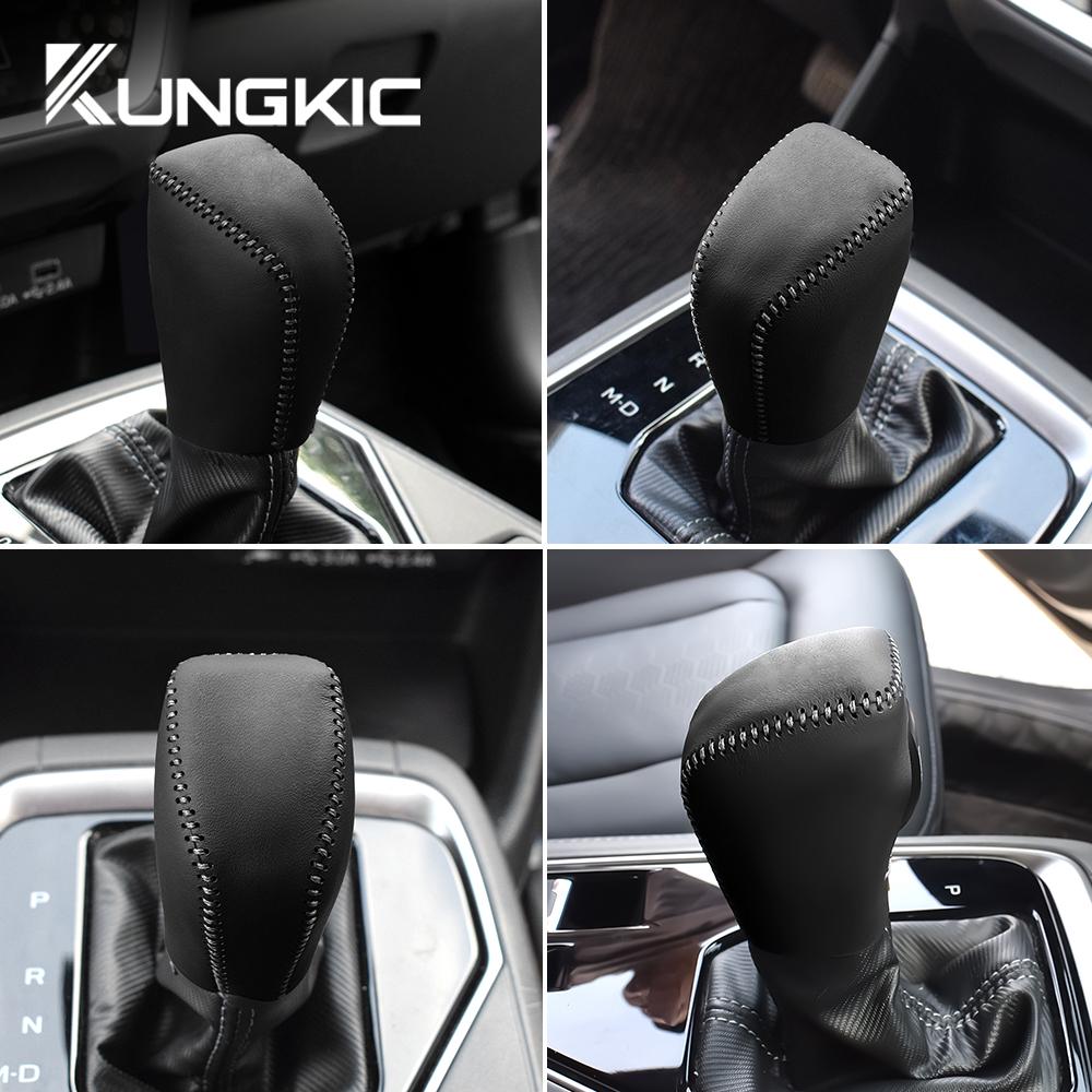 Top Suede For Subaru Crosstrek 2025 For Impreza 2025 Manual Shifter Knob Cover Hand-stitched Leather Gear Handbrake Accessories