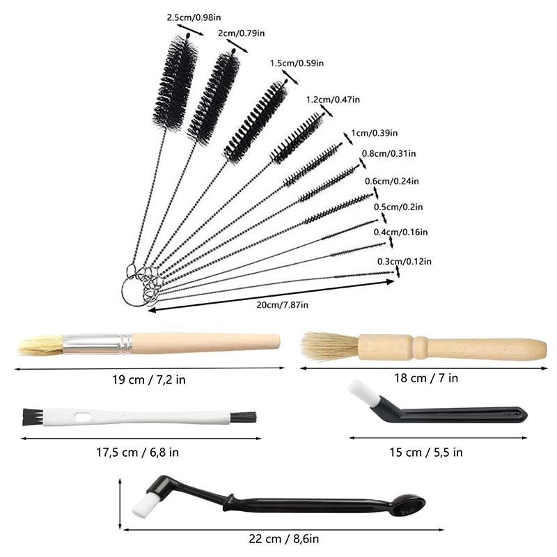 5/15Pcs Coffee Brush Set Espresso Brush Kit Include Wooden Coffee Grinder Machine Cleaning Brush And Nylon Espresso Brush