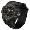 Sports Wristwatch Men Waterproof 50m Analog Digital Multi-Function LED Backlight Luminous Stopwatch Countdown Timer Alarm Day Calendar Dual