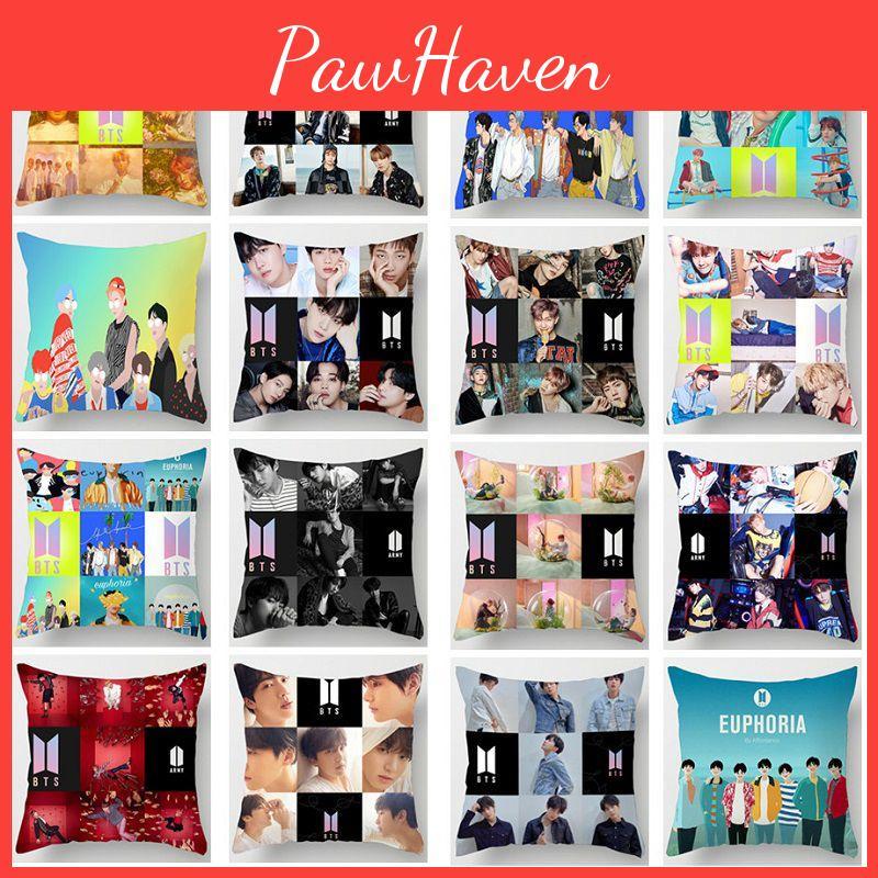 BTS Bangtan Kpop Boys Kissenbezug Dekoratives weiches Kissen 45cm 177inch