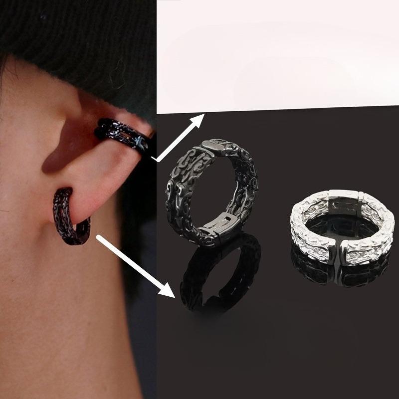 Retro Painless Ear Clips Without Ear Holes for Women with A Sophisticated Style, Small-sized Ear Bone Clips for Men, Trendy Earrings, Fake Ear Studs
