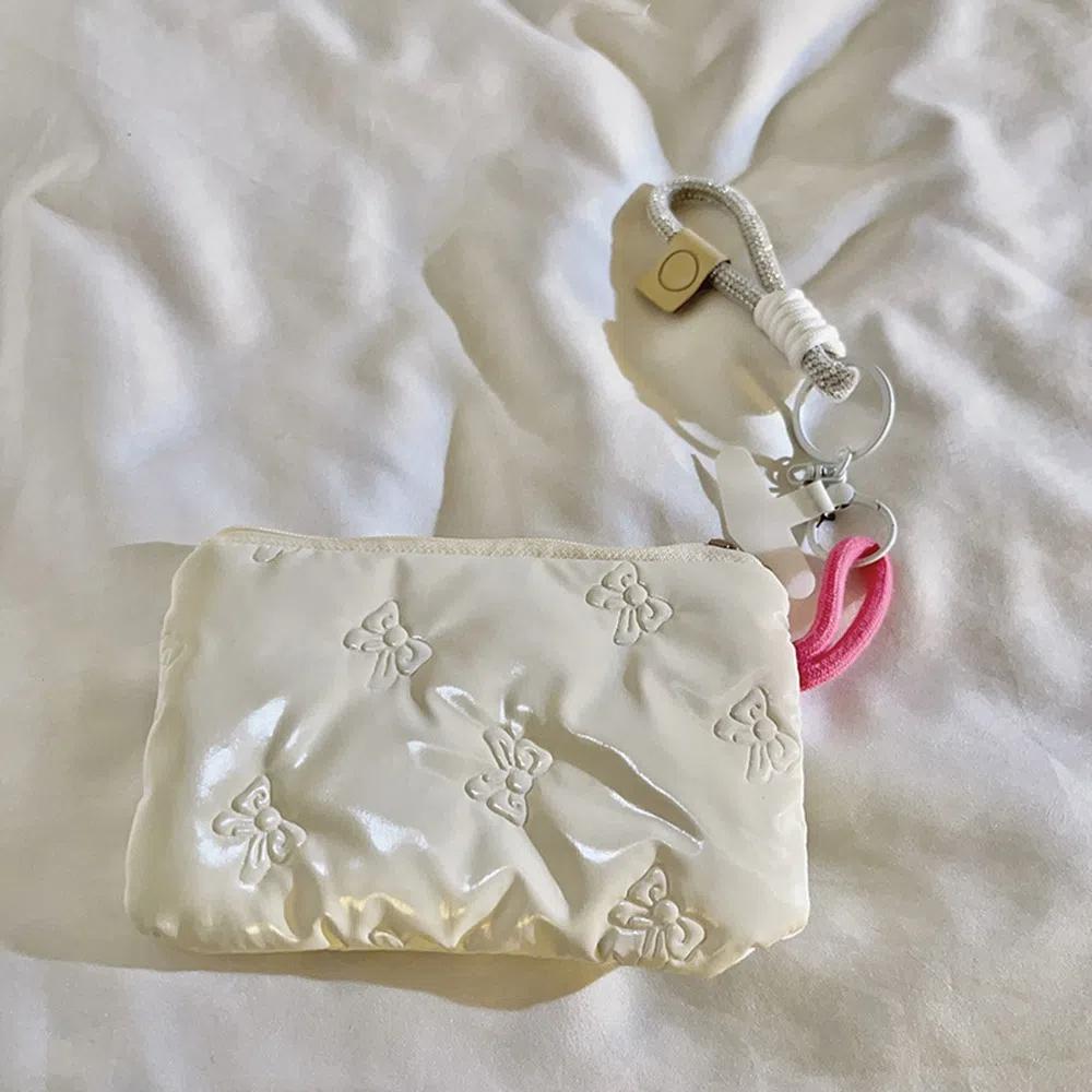 Floral Printed Phone Lanyard Stretchable Wallet Card Holder Cute Small Storage Bag