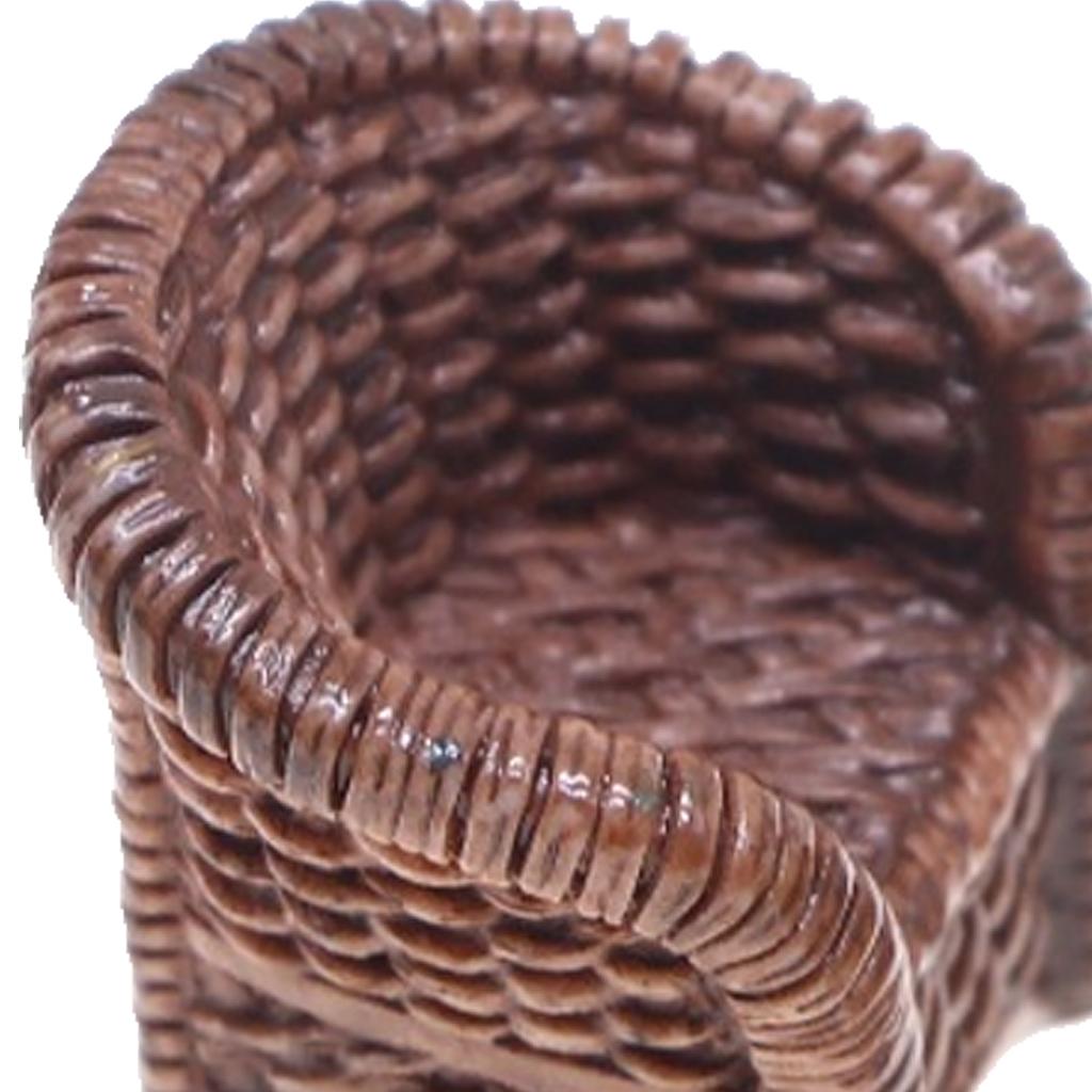 Miniature Resin Wicker Table And Chairs Set Handcrafted Realistic Details For Dollhouse Accessories And Miniature Scenes