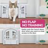 Retro Cat Door French Style Cat Door Lockable Double Door Easy Installation Pet