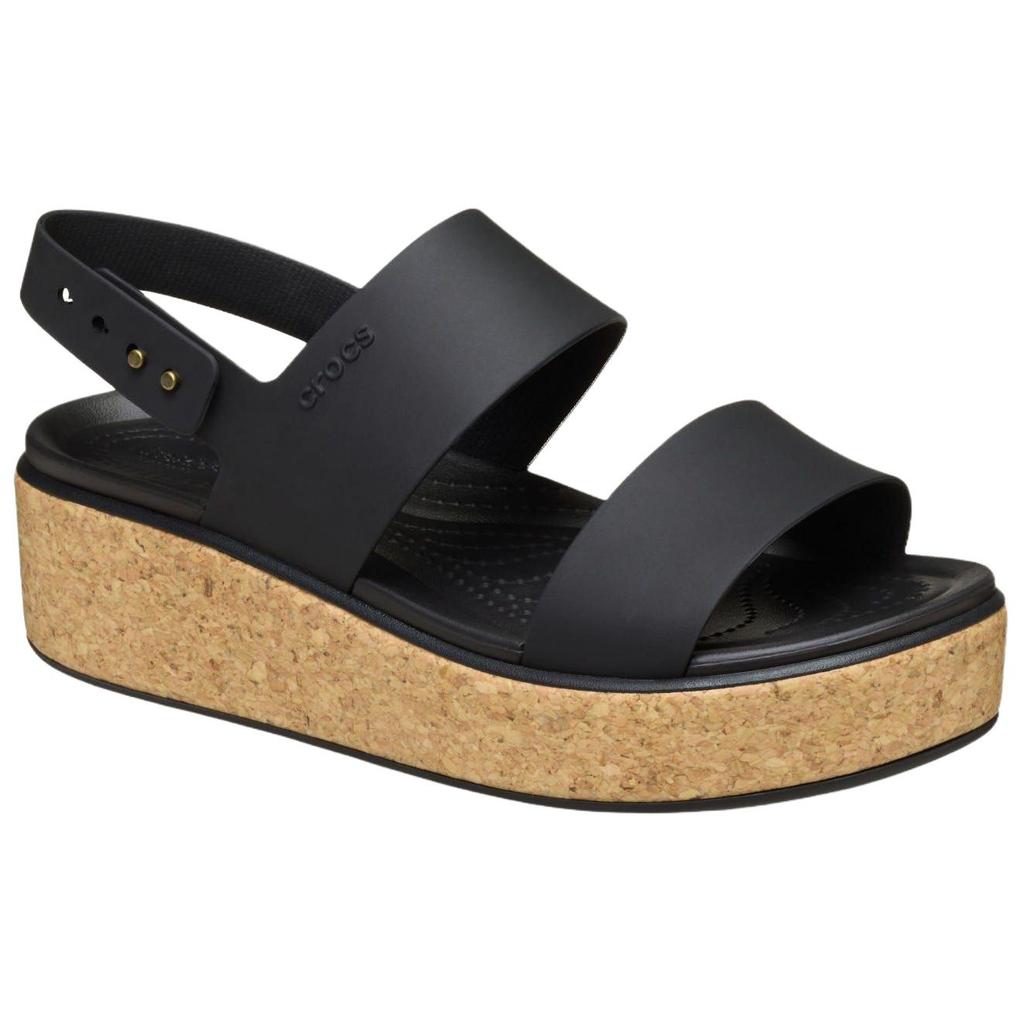 Crocs Brooklyn Casual Minimalist Slide Sandals 4.5cm Women Sandals Black 211144-060