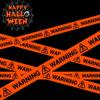 1Pc 6m Halloween Props Window Prop Warning Line Strip Plastic Skull Head Warning Tape Signs Witch Atmosphere Halloween Decora