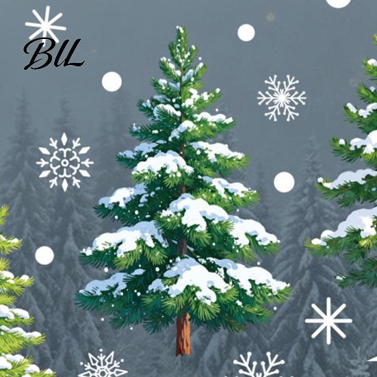 Festive Store Window Decor 2Pcs Christmas Snowflake Clings, Winter Green Pine Tree Static Glass Seasonal Home Ornament Stickers, Snow Dots Xmas Decals