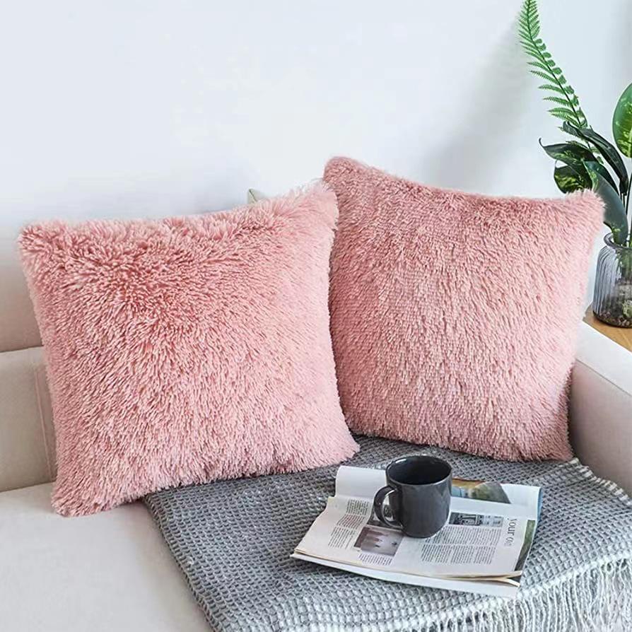 Federa Trapuntata per Cuscino da Divano: Cuscino Schienale Lungo in Peluche Sfumato e Cuscino Lombare