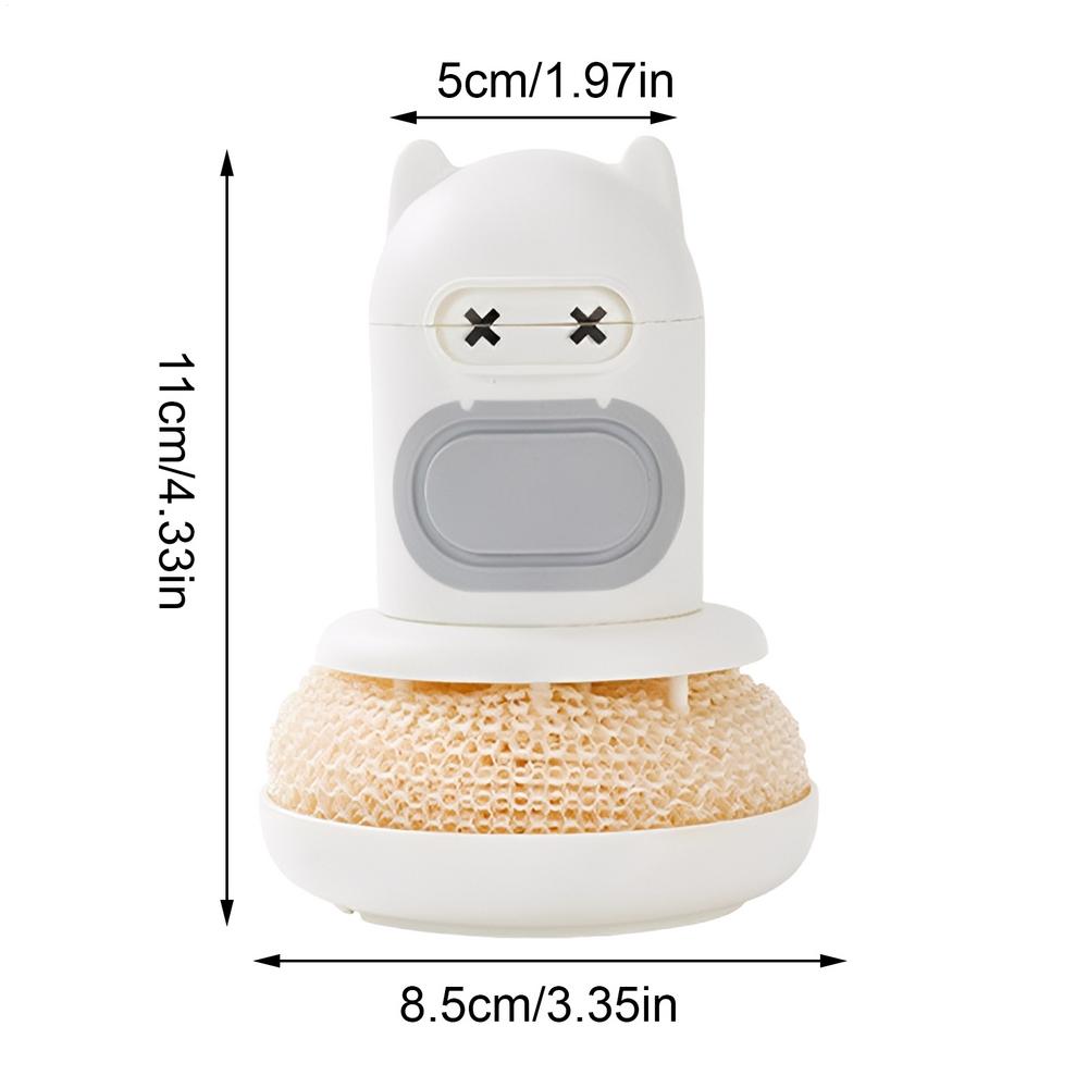 Kitchen brush Multi Use Soap Dispensing Scrub Brush anti scratch reusable pot brush sponge brush Universal Kitchen Dish Brush белый