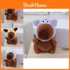 Adorable Porte-clés Peluche Capybara Doux Animal en Peluche Poupée avec Design Mignon