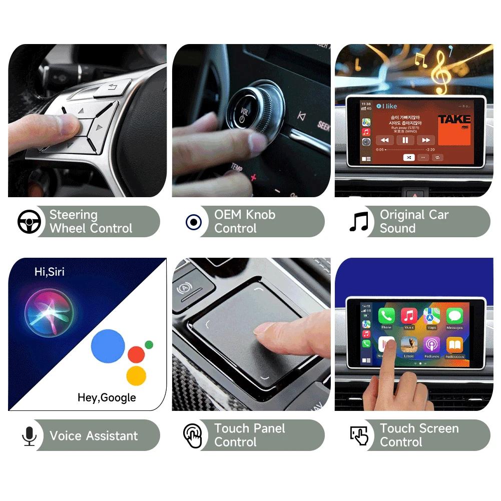 CarlinKit 5.0 2AIR Wireless CarPlay Android Auto Wireless Adapter Spotify For Mazda Toyota Mercedes Peugeot Volvo Kia 4 in 1 Box