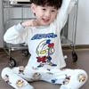 2025 New Ultraman Boys' Cotton Pajama Set: Long Sleeve Top & Pants Autumn Homewear