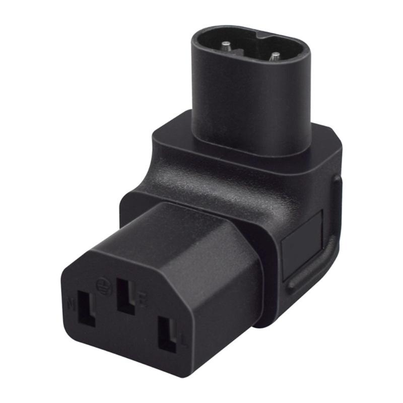 

IEC320 C8 to C13 Power Cord Adapter Male to Female Conversion Plug Upward Angled for Easy Connection JD46 1
