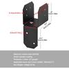 Brackets For Wood Posts 4 Pieces Pergola Joist Bracket Connector Brace Heavy Duty Sleeve Beam Connector Brace For Outdoor Indoor