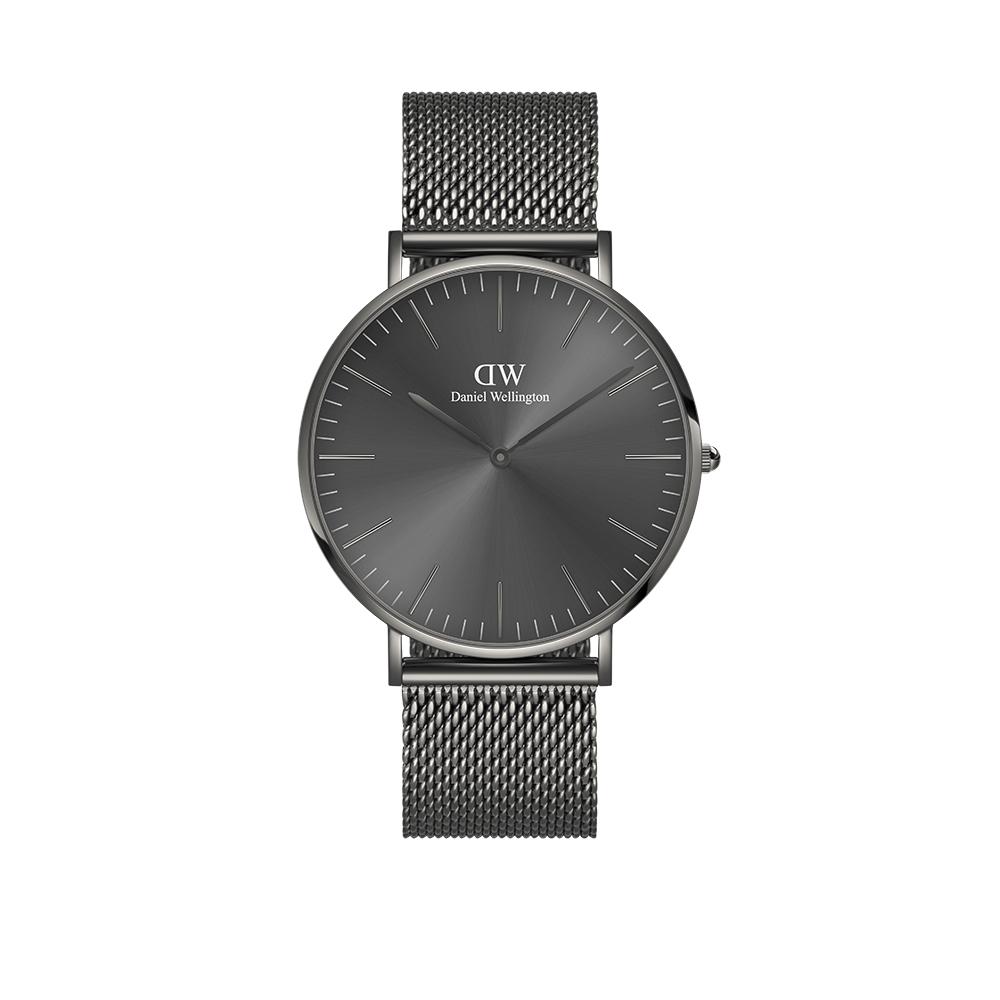 Danielwellingteon Classic Mesh Graphite Gray Metal Watch