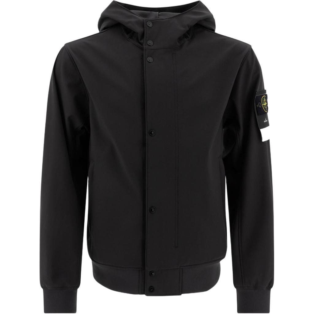 Stone Island SS25 Soft Shell Solid Color Casual Hooded Long Sleeve Windproof Waterproof Breathable Jacket Men jackets K1S1541000-90S0A22-V0065