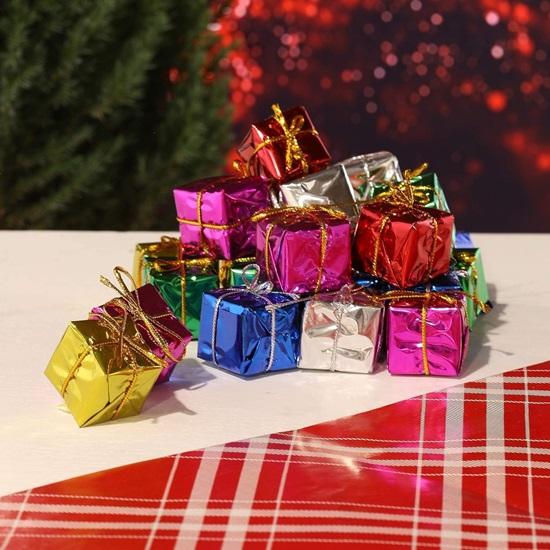 Paquete de 54 artículos de adornos para decoración de árbol de Navidad, accesorios para colgar, paquete combinado de artículos para el hogar
