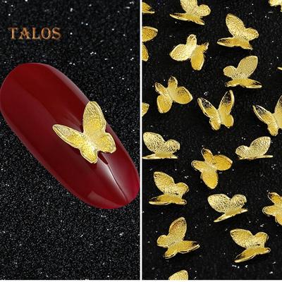 100 unids/pack decoraciones de uñas 3D adorno de manicura artística para la yema del dedo