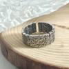 Retro Tang Graspatroon Ring Voor Mannen Zilverkleurig Punk Gotisch Open Ring Handgemaakt Rock Hiphop Unisex Sieraden Accessoires Cadeau
