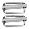 2Pcs Slide Buckle 316 Stainless Steel Rectangle   Knurled Roller Belt Buckles