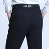 Spring and summer new half polyester half cotton middle-aged men's casual trousers loose straight business men's trousers