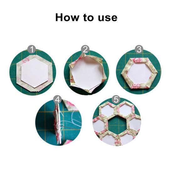 300 ks prošívacího papíru Sada šestihranných prošívacích šablon 10 mm 22 mm 36 mm šablony prošívacího papíru pro prošívání Šití DIY patchwork