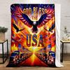 Patriotic Eagle USA Blanket bedroom Blanket for Livingroom Couch lunch break Soft throw for Friend's festival Gift