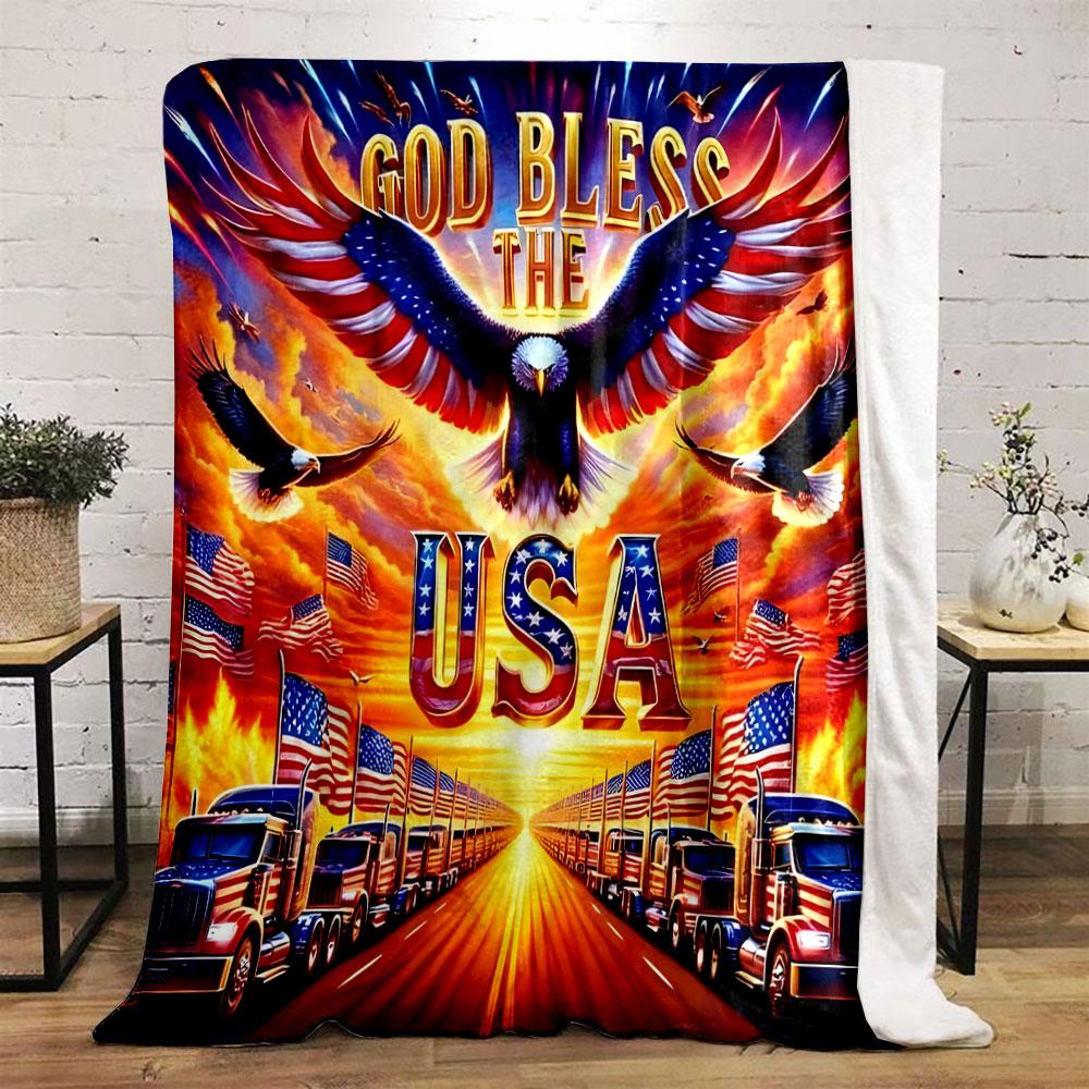 Patriotic Eagle USA Blanket bedroom Blanket for Livingroom Couch lunch break Soft throw for Friend's festival Gift