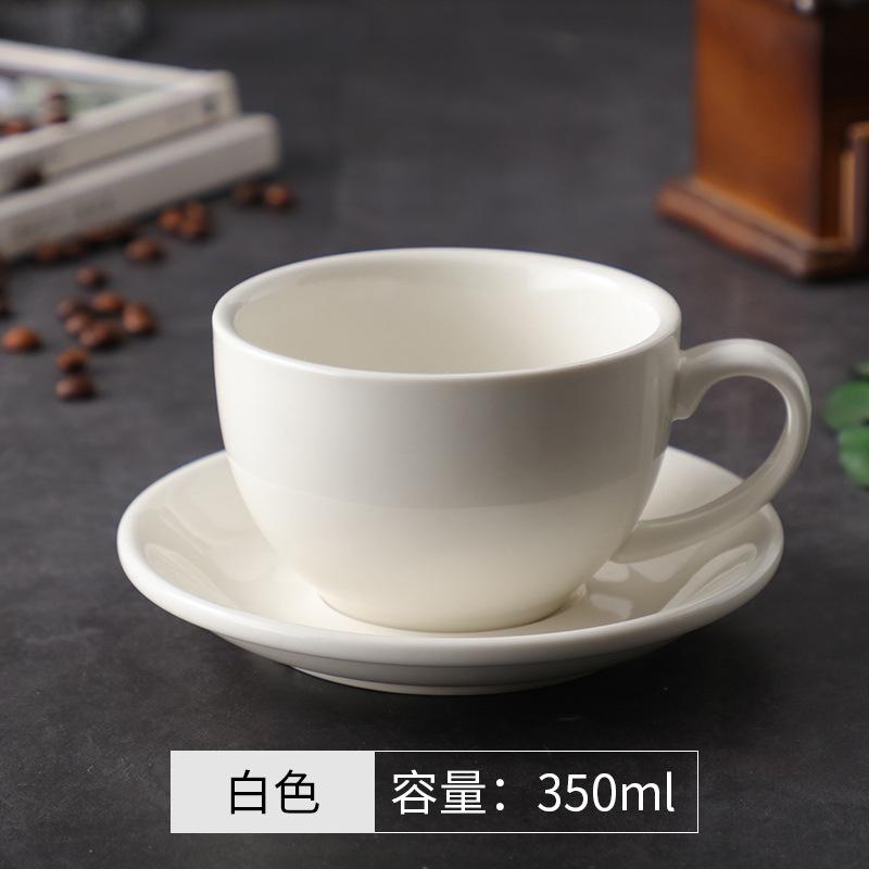 350ML Ceramic Large Capacity Coffee Cup Colorful Coffee Cup and Saucer Exquisite Afternoon Tea Dessert Tea Cup Couple's Mug Gift