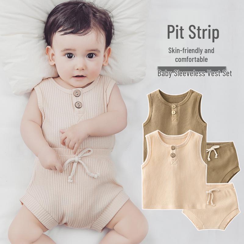 Ins Style Baby Clothes: Summer Short-Sleeved Baby Shorts Set
