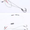 5 Packs/50 Hooks Fish Hook Tied Good Strong Horse Line Double Hook Pair Hook Fish Hook Fishing Gear Accessories Sub-line Hooks Sub-line Double Hooks