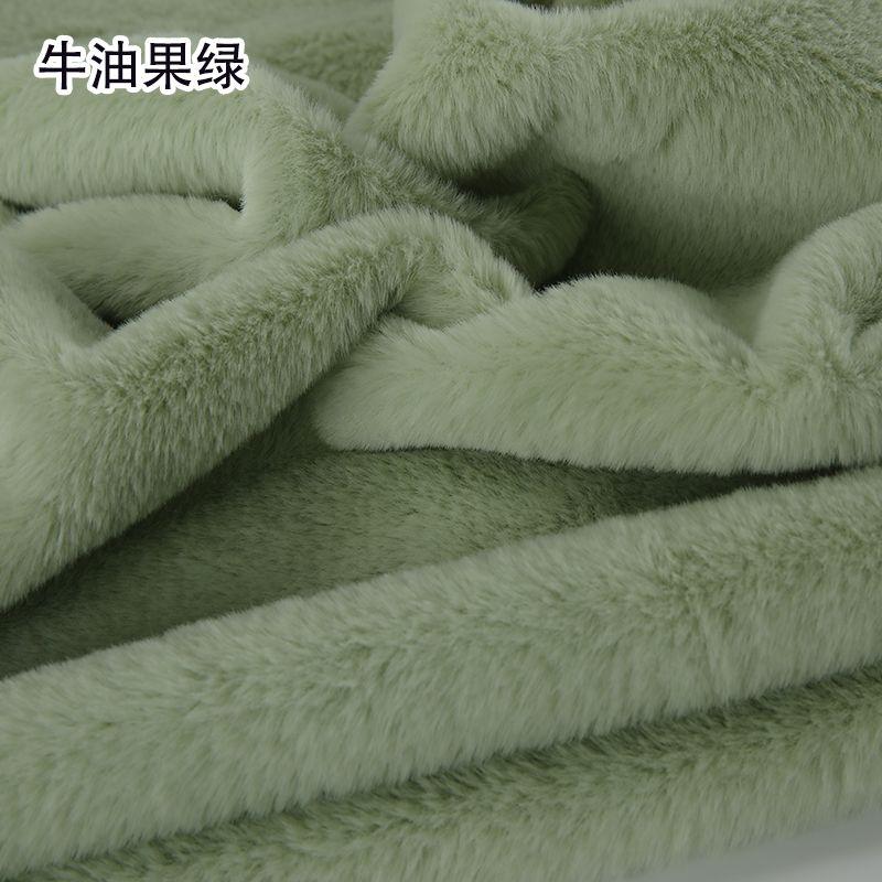 Plain Long Hair Plush Fabric By Meters for Clothes Blankets Coats Sewing High Quality Imitation Rex Rabbit Fur Cloth Soft Silky