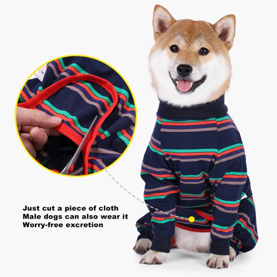 Dog Weaning Suit Elastic Wound Recovery Cotton Four-legged Pet Postpartum Cloth Bodysuit for Puppy