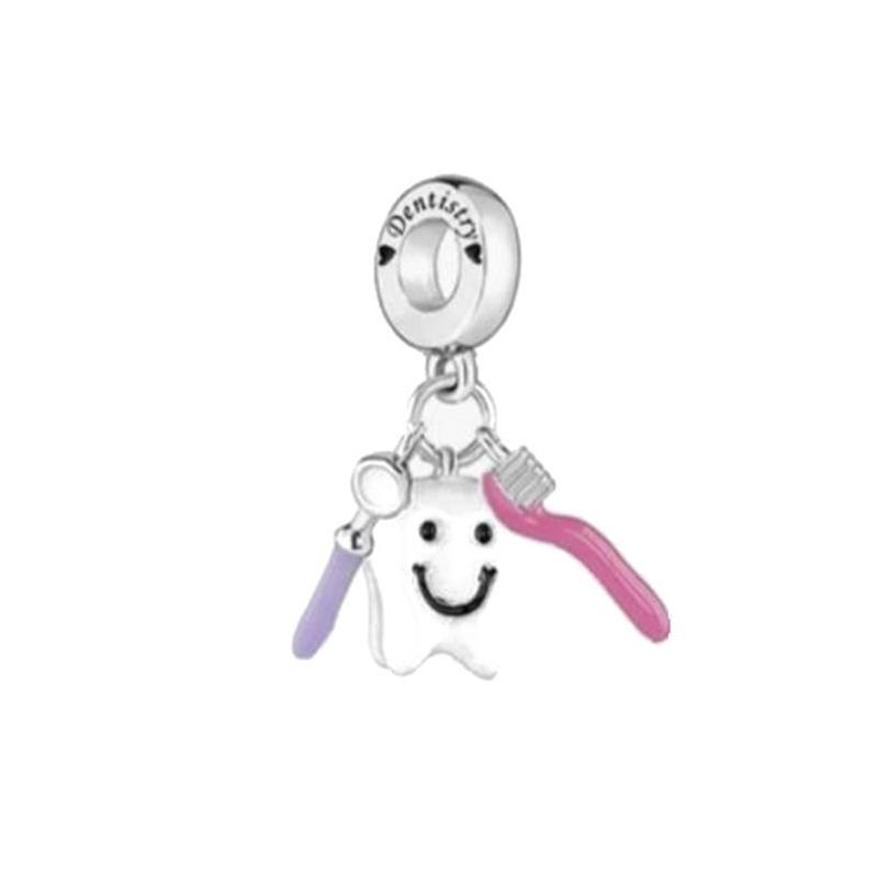 New   Copper Toothbrush Cup Beer Charm Of Ley  Chain Bead Fit Original Bracelet Accessories Diy Women Love Jewelry