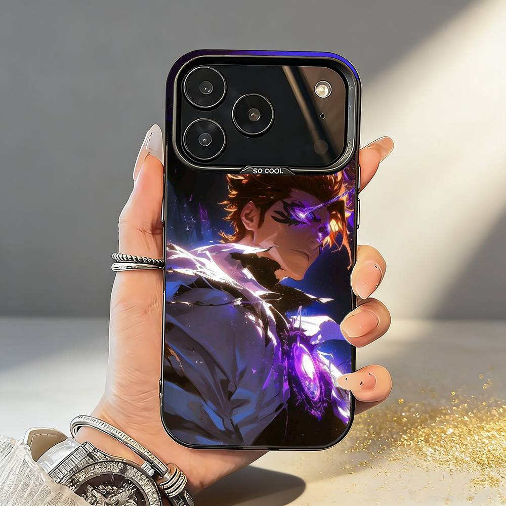 

Чехол для телефона B-Bleach Аниме Айзен Для iPhone17,16,15,14,13,12,11,Pro,MAX Белый Матовый Ударопрочный Чехол iPhone12PRO