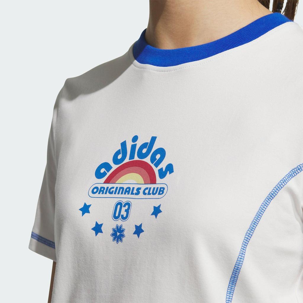 Adidas Originals Sports Lifestyle Series Fashion Breathable Short Sleeve T-Shirt Women Tops White JX6570