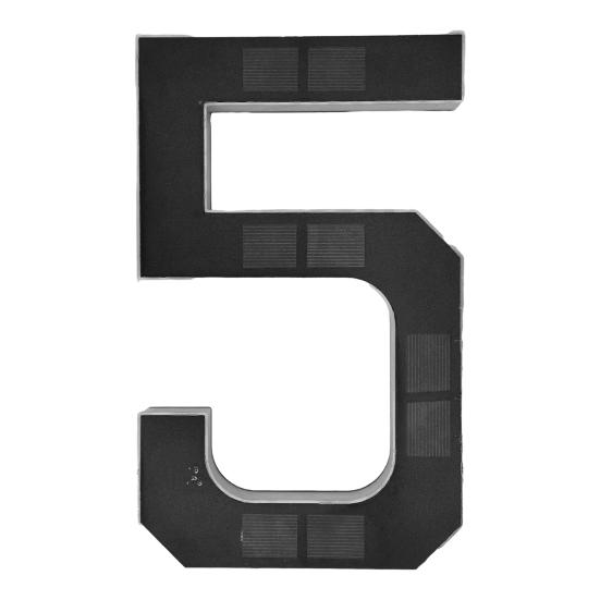 Solar House Number Sign 9-Inch LED Backlight Address Sign Auto On/Off Waterproof Solar LED Number Pendant No-Drill Installation Modern Address Plaque